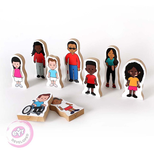 Wooden People With Disabilities